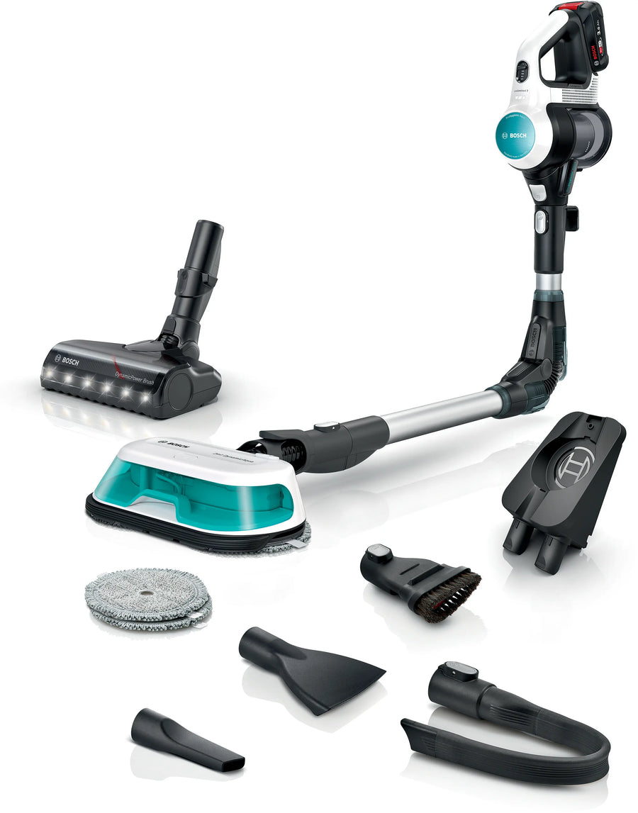 Bosch Aspiradora y mopa 2 en 1 Unlimited 7 ProHygienic Aqua Blanco | BCS71HYG4