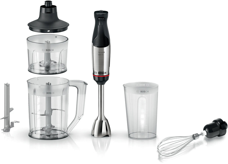 Bosch Serie 6 Batidora de mano ErgoMaster 1000 W Acero inoxidable | MSM6M652