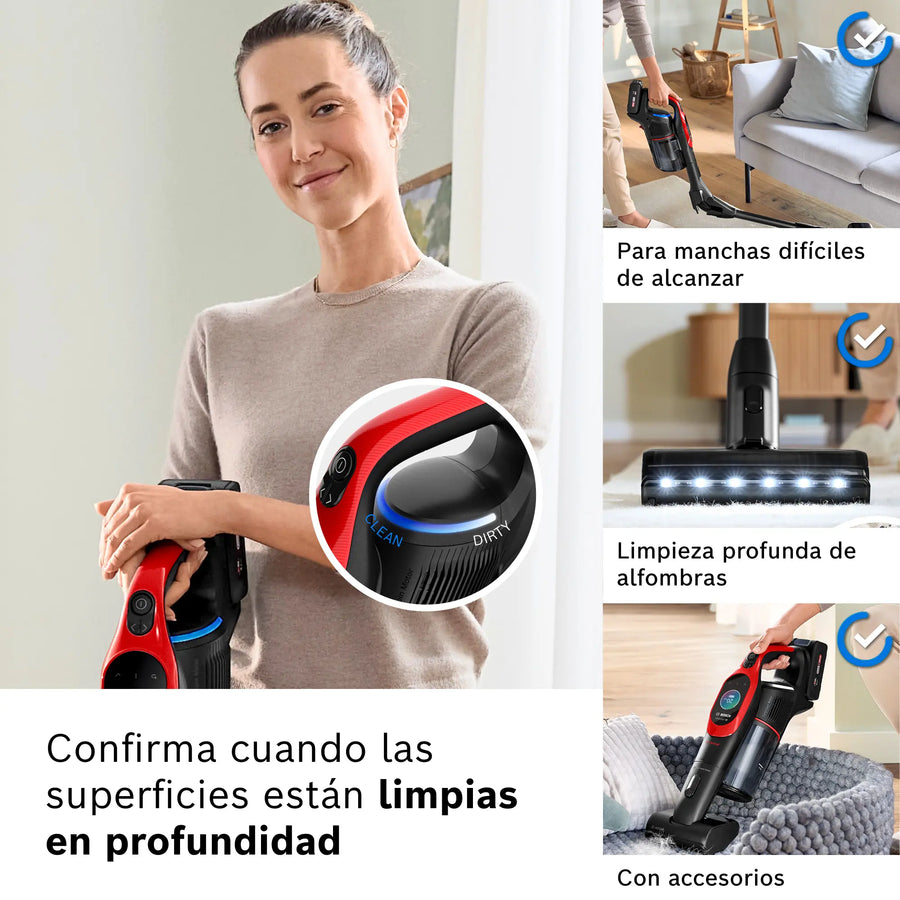 Bosch Aspiradora sin cable Unlimited 10 ProAnimal Rojo | BCS1041PET