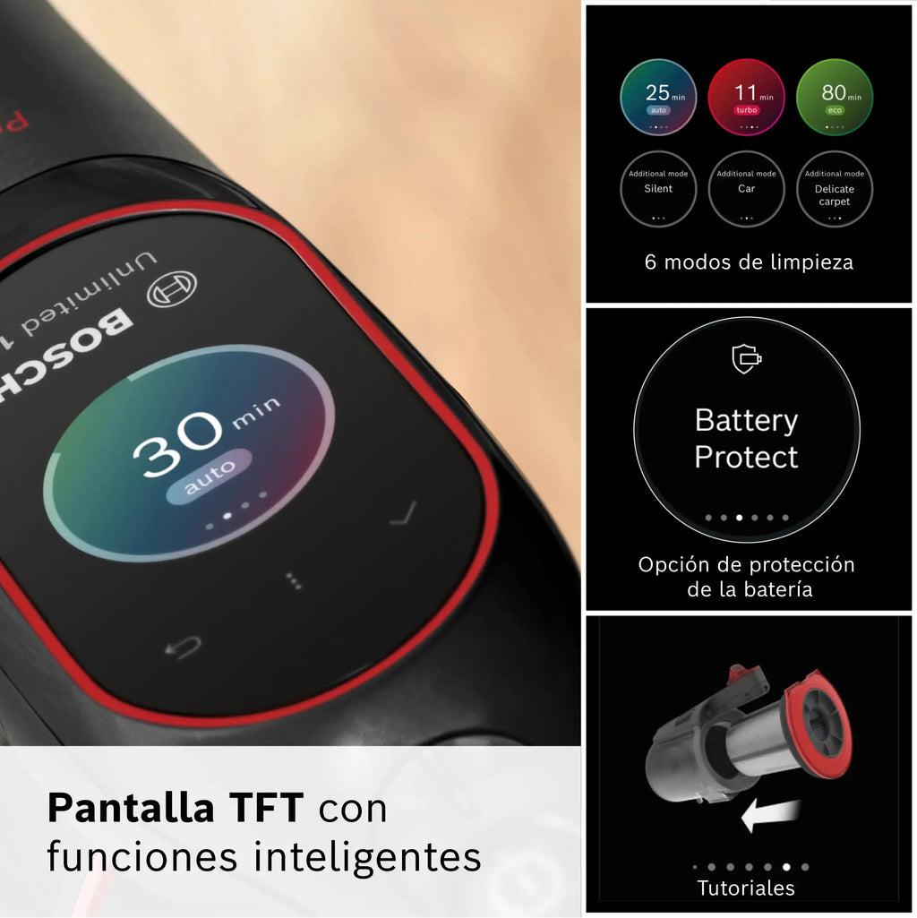 Bosch Bosch Aspiradora sin cable Unlimited 10 ProPower Negro | BCS1051POW · DEALBYTE · vista 3