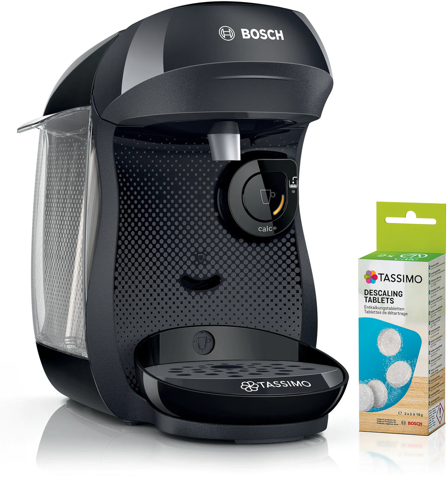 Bosch Cafetera multibebida TASSIMO HAPPY friendly con descalcificador | TAS102EA