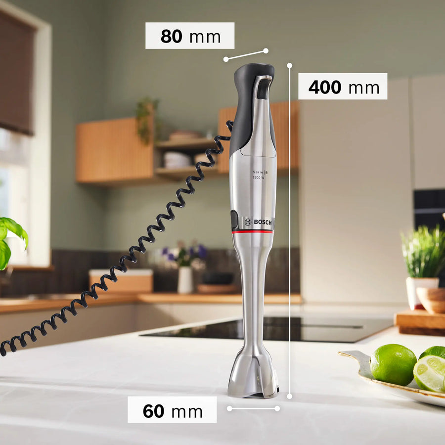 Bosch Serie 8 Batidora de mano ErgoMaster 1500 W Acero inoxidable | MSM8M930