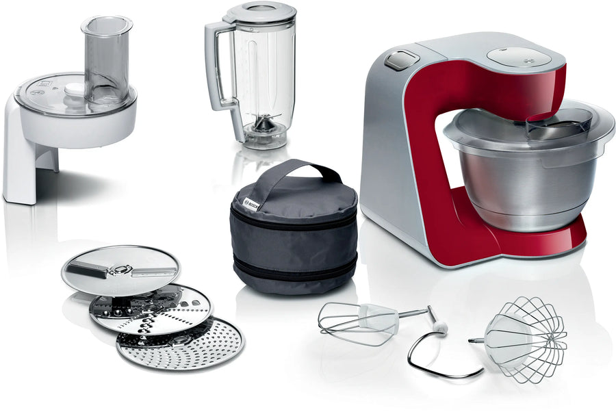 Bosch Serie 4 Robot de cocina MUM 5 1000 W Rojo y Plateado | MUM58720