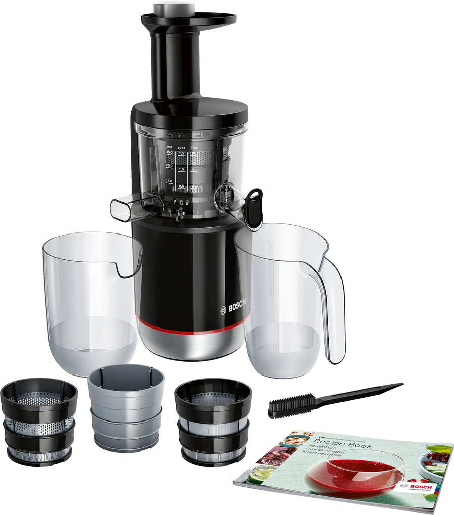 Bosch Extractor de jugos lento VitaExtract 150 W Negro y Acero | MESM731M