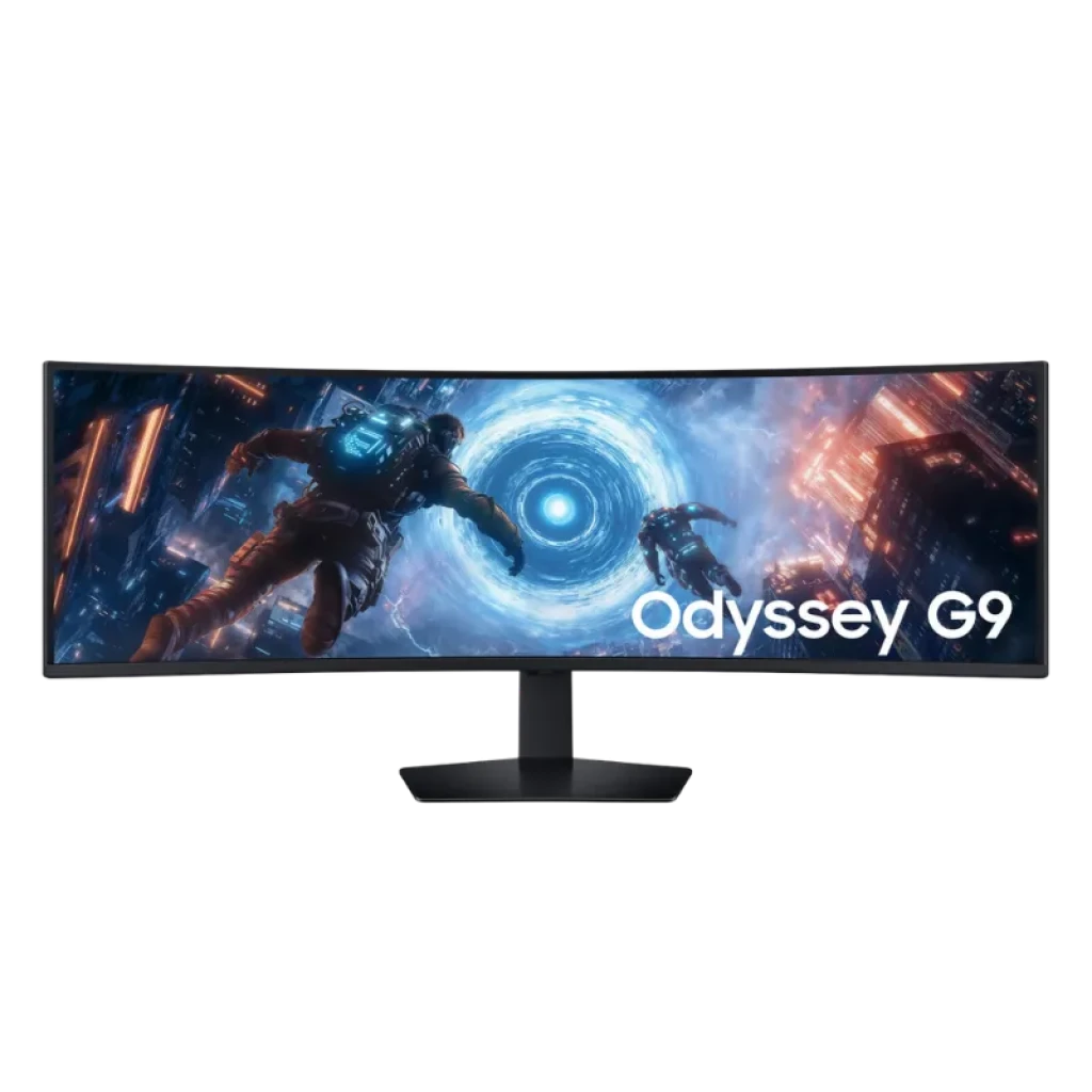 Monitor curvo Samsung Odyssey G9 G91F de 49 pulgadas, resolución Dual QHD y formato panorámico 32:9