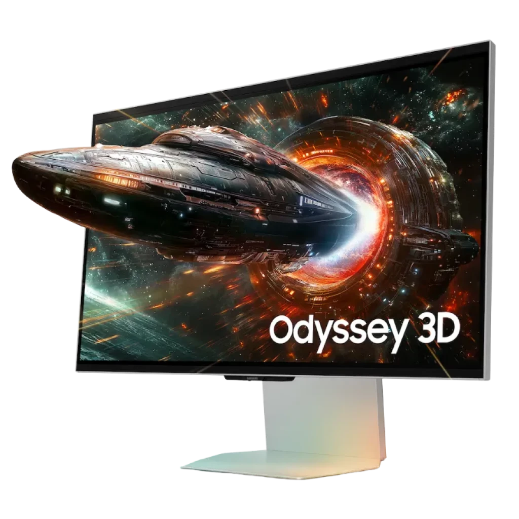 Vista a 45 grados del Samsung Odyssey LS27FG902XUXEN