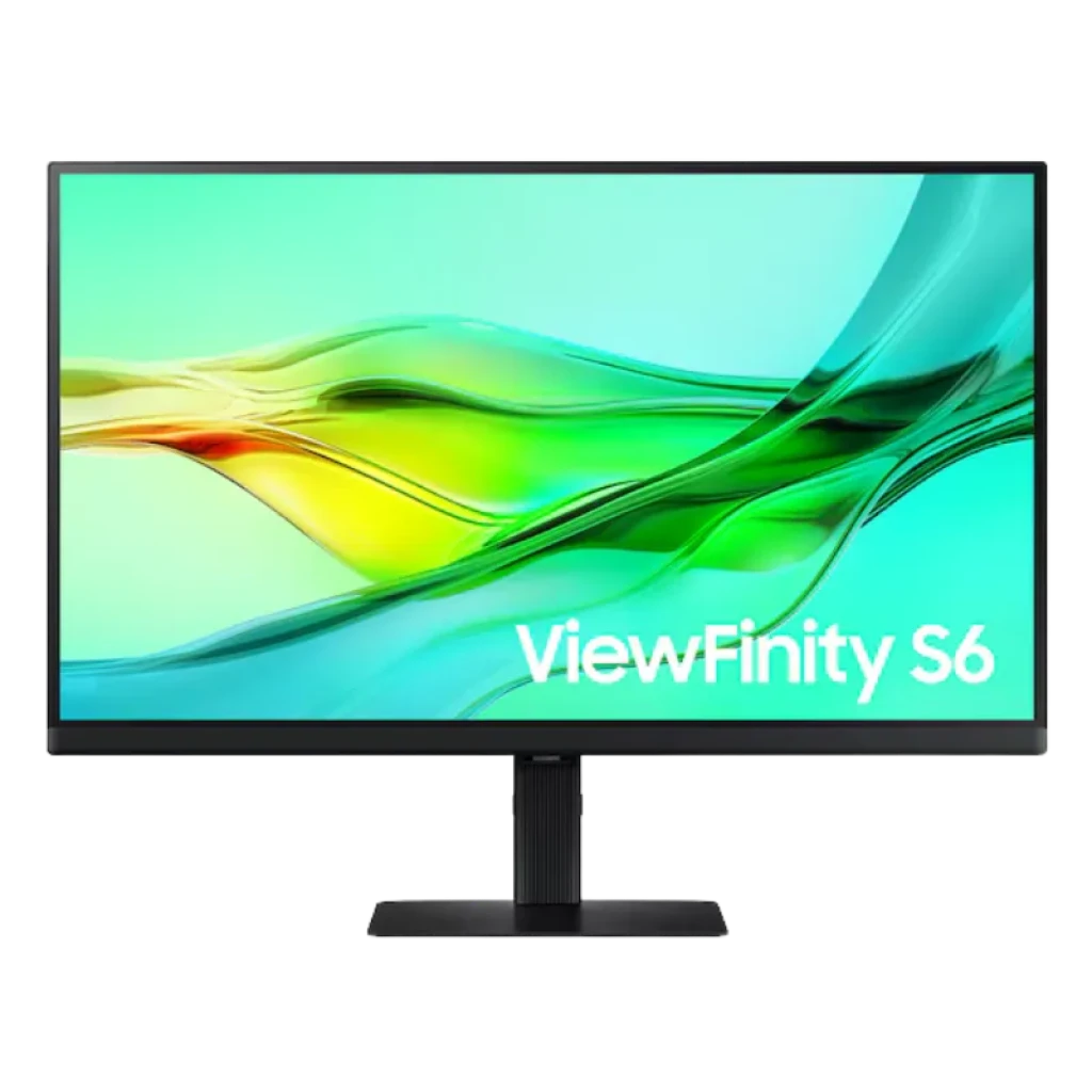 Vista frontal del monitor Samsung ViewFinity S6 S27D604UAU de 27" QHD