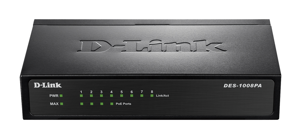 D-Link D-Link DES-1008PA | Switch PoE sin gestión · DEALBYTE · vista 1