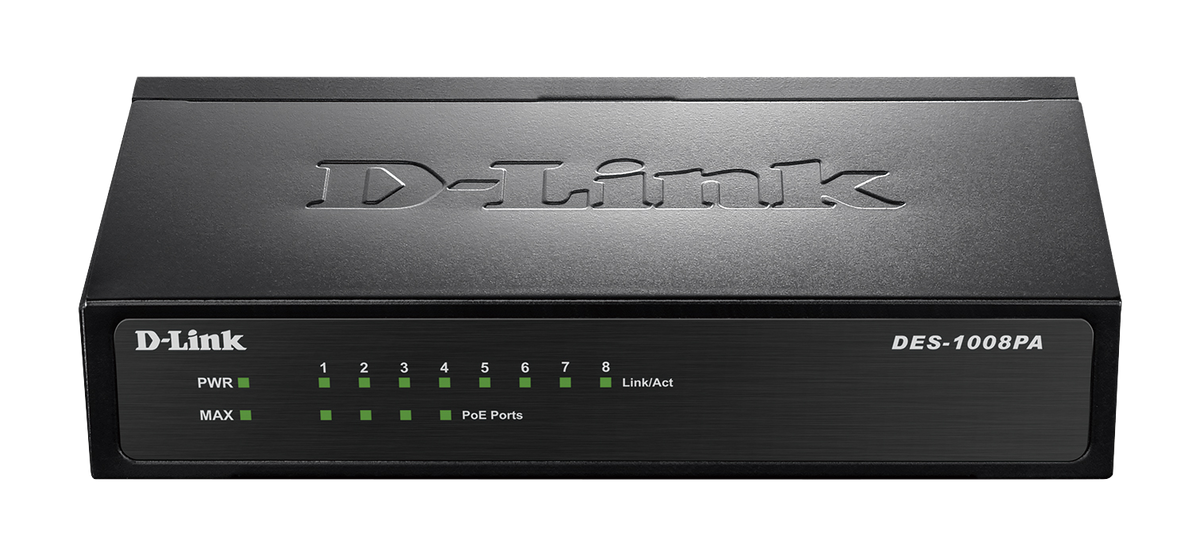 D-Link D-Link DES-1008PA | Switch PoE sin gestión · DEALBYTE · vista 1