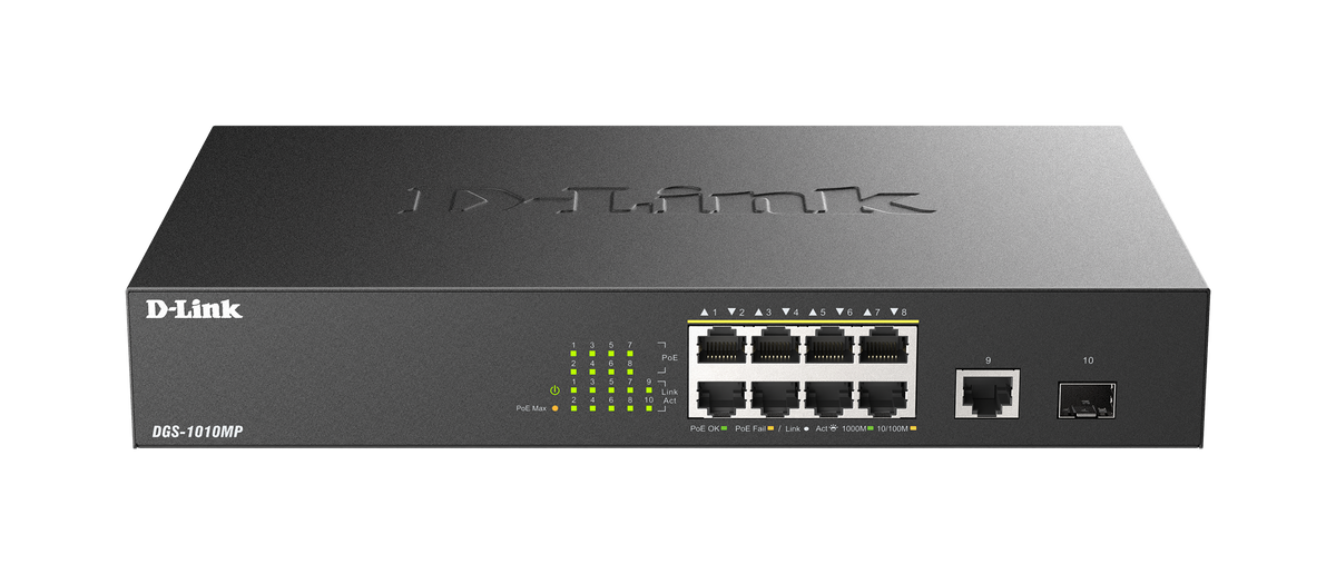 D-Link D-Link DGS-1010MP | Switch PoE sin gestión · DEALBYTE · vista 1