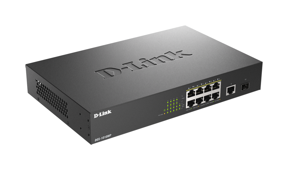 D-Link D-Link DGS-1010MP | Switch PoE sin gestión · DEALBYTE · vista 2