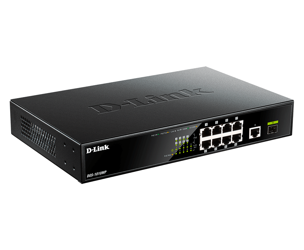 D-Link D-Link DGS-1010MP | Switch PoE sin gestión · DEALBYTE · vista 5