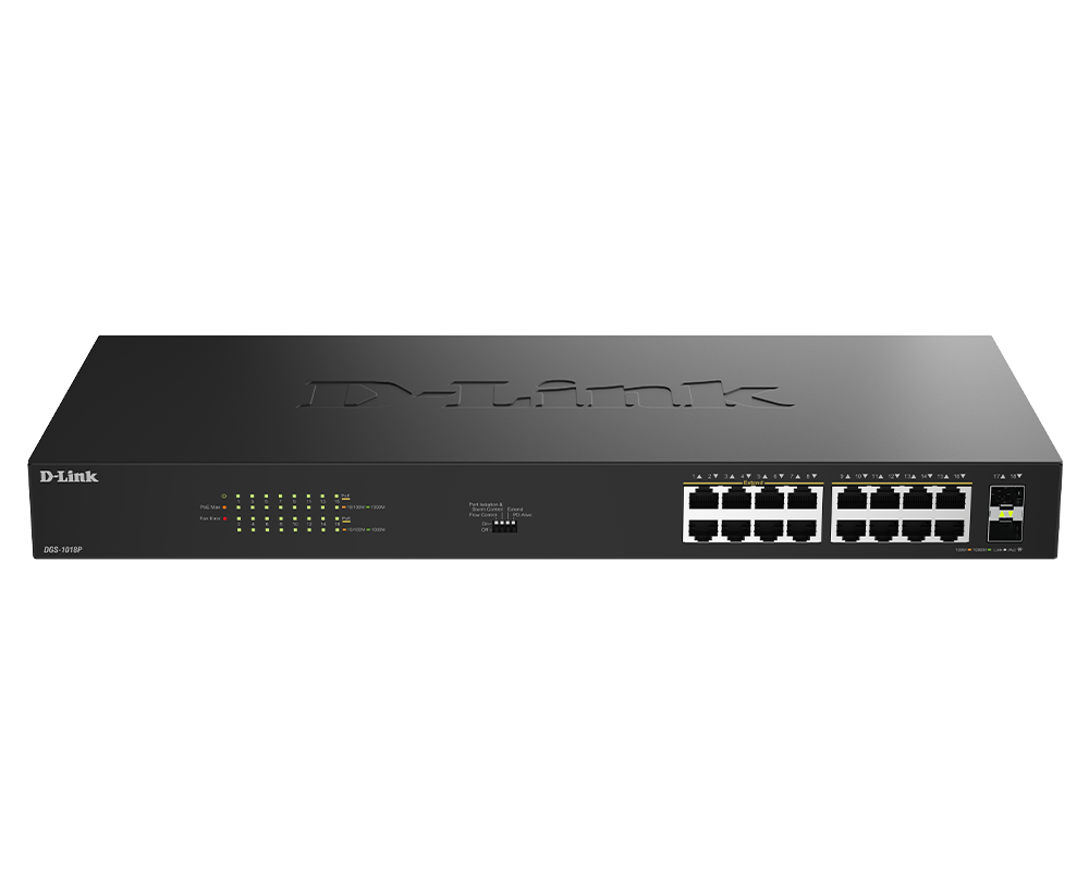 D-Link D-Link DGS-1018P | Switch PoE sin gestión · DEALBYTE · vista 1