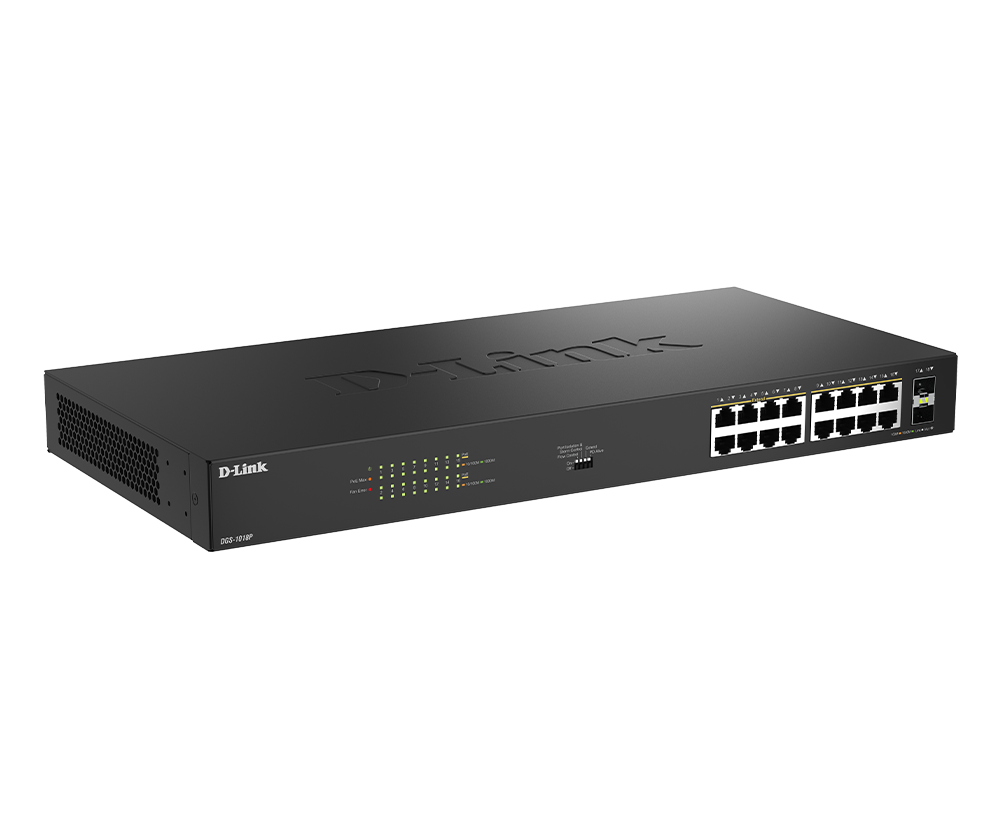D-Link D-Link DGS-1018P | Switch PoE sin gestión · DEALBYTE · vista 2