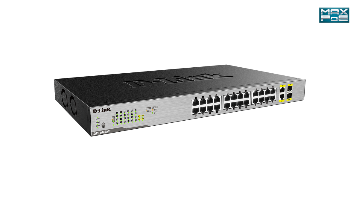 D-Link D-Link DGS-1026MP | Switch Ethernet sin gestión · DEALBYTE · vista 3