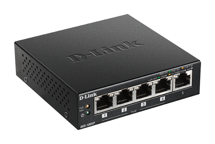 D-Link D-Link DGS-1005P | Switch PoE sin gestión · DEALBYTE · vista 2