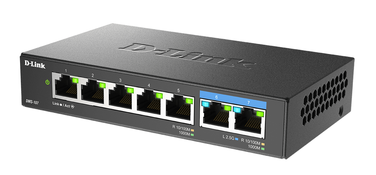 D-Link D-Link DMS-107 | Switch Ethernet sin gestión · DEALBYTE · vista 3