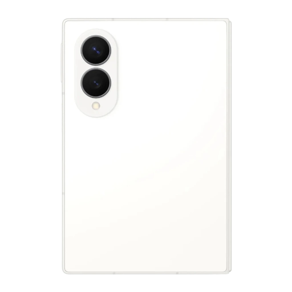 Samsung Galaxy Z Fold8 1024GB Crema, vista trasera cerrado frontal: módulo de cámaras con dos lentes en esquina superior