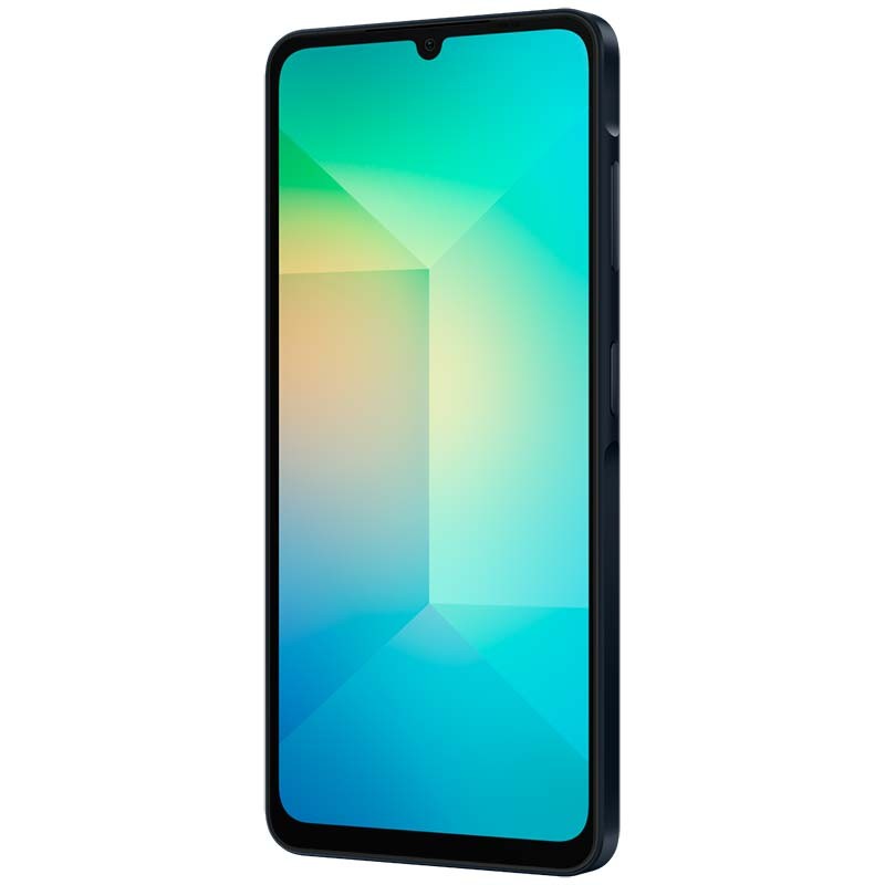 Samsung Galaxy A06 4G 4GB/64GB Dorado con pantalla amplia sin bordes, notch en U para cámara frontal y marco delgado en color