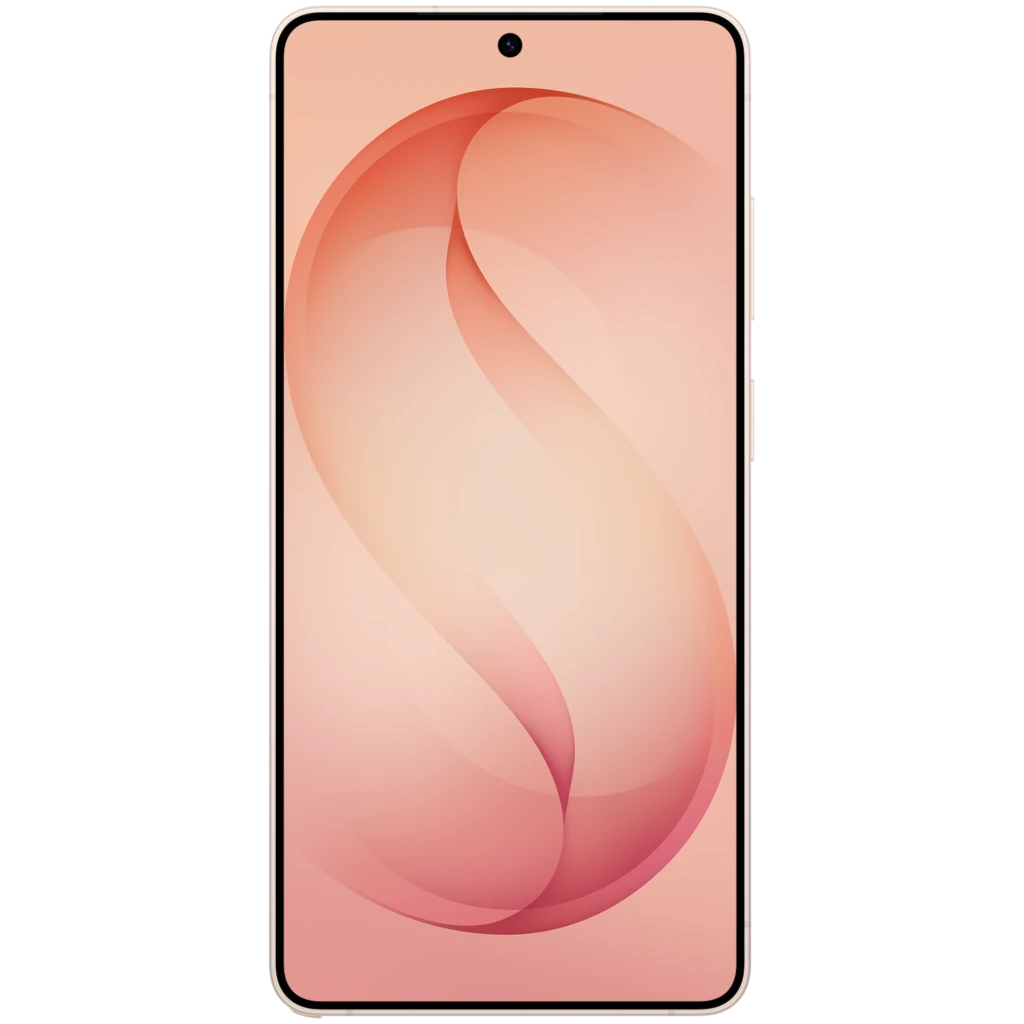 Frontal del Samsung Galaxy S26 Ultra 5G rosa gold con pantalla Dynamic AMOLED 2X casi sin bordes, cámara frontal en orificio
