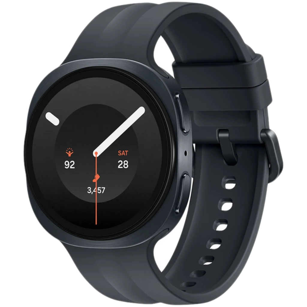 Samsung Galaxy Watch9 40mm LTE gris oscuro con caja de aluminio, correa deportiva a juego y pantalla circular negra con bisel