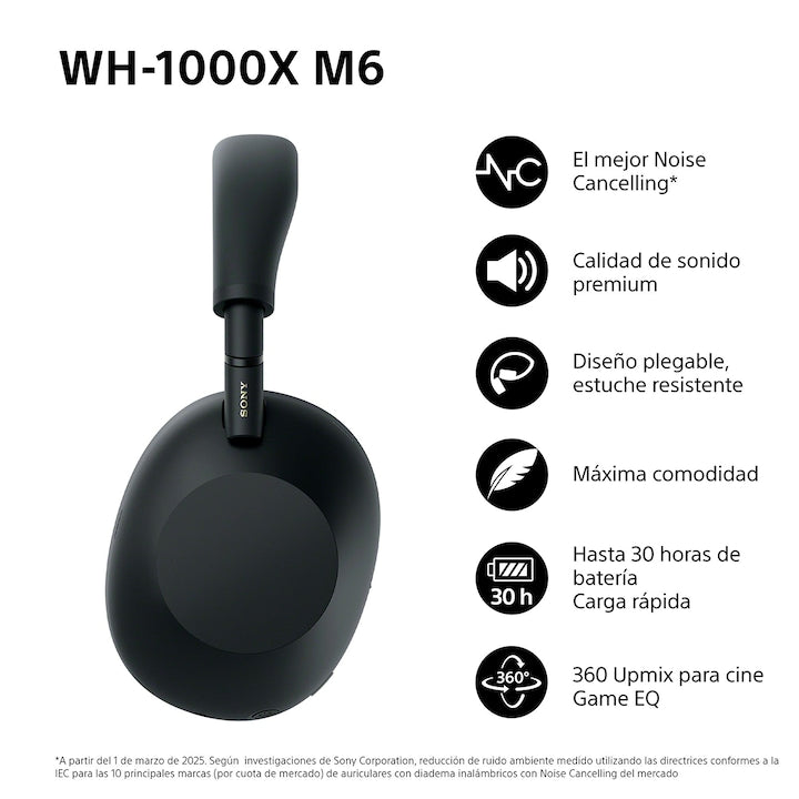Sony Sony WH-1000XM6 · Negro · DEALBYTE · vista 3